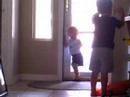 Jacob and Delaney at Front Door