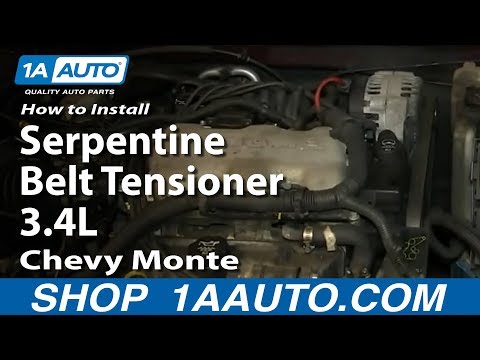 How To Install Replace Serpentine Belt Tensioner 3.4L 2000-05 Chevy Monte Carlo