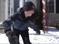 Winter Canoe Boardslide