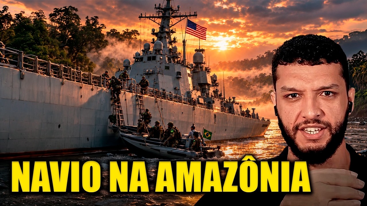 Marinha ENTRA A BORDO do navio dos EUA na Amazônia