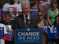 Bill Clinton Holds First Rallies for Obama