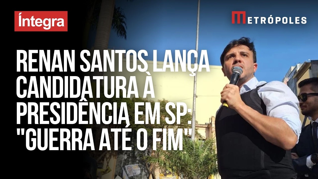 Íntegra: veja a coletiva de Renan Santos após primeiro ato de campanha