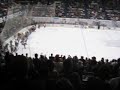 Weiner Dog Races at Hockey Game