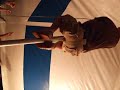 Eric at the graduation party climbing the tent pole Eric at the graduation party climbing the tent pole