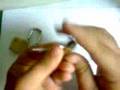 Como abrir cadeado com clips abrindo cadeado