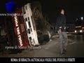 ROMA: AUTOSCALA VIGILI DEL FUOCO SI RIBALTA, FERITI 2 POMPIERI