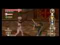 this is the 145th video in my legend of zelda: skyward sword playthrough. in the fire sanctuary's boss room, who do we meet but ghirahim? sounds like he's learned about the second gate of time. the first time around, he conjures magical darts around his hands to limit the way you can strike him. they don't cause damage when they strike the goddess shield. of course, if you let him grab the sword, he'll use them against us. the battle really comes alive when he pulls out his swords. in addition to attacking, he'll sometimes surround you with darts. when they're up over your head, do a vertical spin to get rid of them. when they're in a circle around you, do a horizontal spin. i found that the best opening for attack comes when he puts his swords in guard position. strike from an unguarded angle. also, when he sends darts after you, do a shield bash, and some of the darts may go back to bite him. this battle is just a matter of good timing. took me a little while to get it, but i didn't want to rerecord this battle. the battle continues into the next video. another thing, when he leaps up into the air and teleports, hold a and dash in any direction to avoid his jump attack. thanks for watching! this video is part of my legend of zelda: skyward sword playthrough playlist. all characters, story, music, artwork, and other components of this game are the property of their respective owners. produced with cyberlink powerdirector 9.