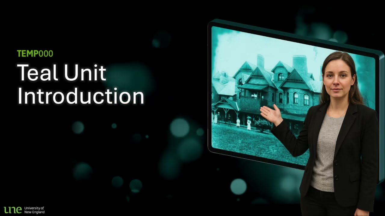 UNE Studio Intro Teal