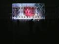 Laser show in Saint-Petersburg. Palace Square. Hermitage museum.