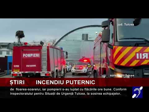 Incendiu puternic, în județul Tulcea