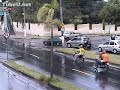 Female Driver Slams Into Two Bikers