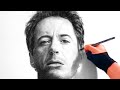 Awesome Charcoal Portrait - Robert Downey Jr - Realism style