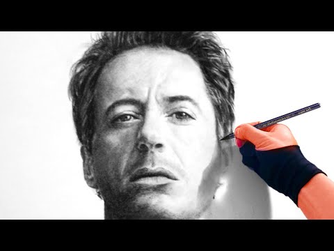 how to draw robert downey jr