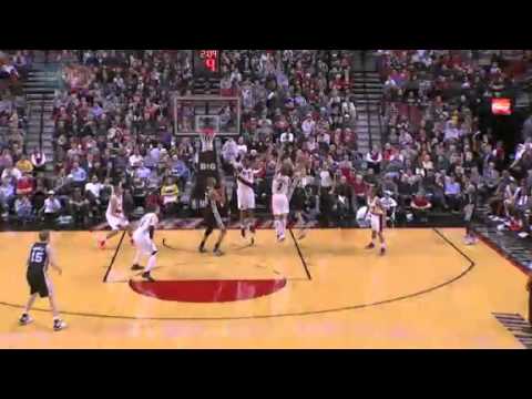 Damian Lillard to Nic Batum for a dunk against Spurs