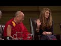 Maria Shriver talks with His Holiness the Dalai Lama