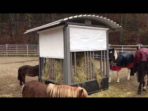 DIY-Heuraufe: zeitgesteuerte Heuraufe selber bauen - Das Buffet wird geschlossen