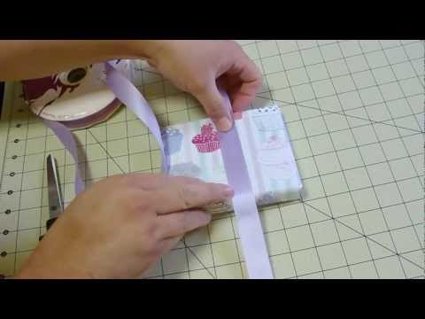 how to fasten ribbon around a cake