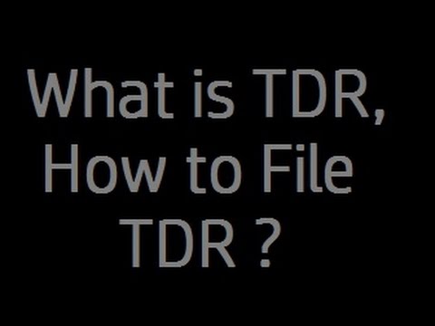how to know tdr status