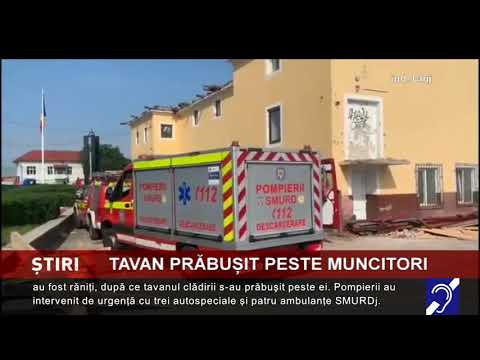 Tavan prăbușit peste muncitori
