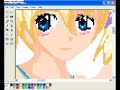 anime girl on MS paint