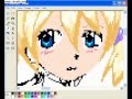 anime girl on MS paint