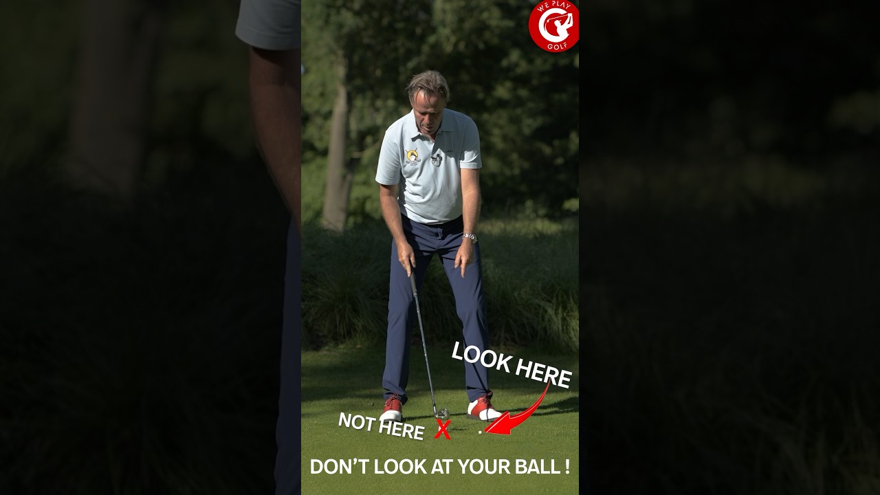 Don't look at your ball when you hit an iron! Easy Golf! #shorts