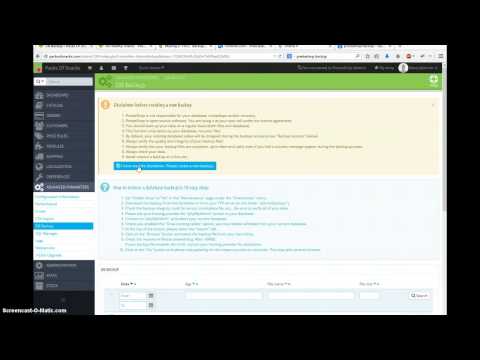 how to backup prestashop