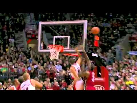 Nicolas Batum blocks LeBron James