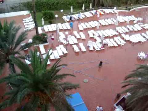 Brits racing for the sun beds - Majorca Aug 2009