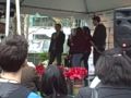 Mark Salling (Puck), Amber Riley (Mercedes), Cory Monteith (Finn) from Glee @ Byrant Park Dec 3 2009