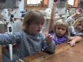 Sloyd Whittling with Students at the Clear Spring School