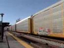 Fast Moving CSX Autoracks with CSX and UP Power Fast Moving CSX Autoracks with CSX and UP Power