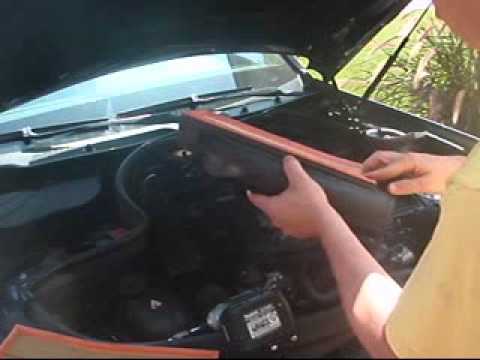 Air filter replacement on a Mercedes GLK350 or C300