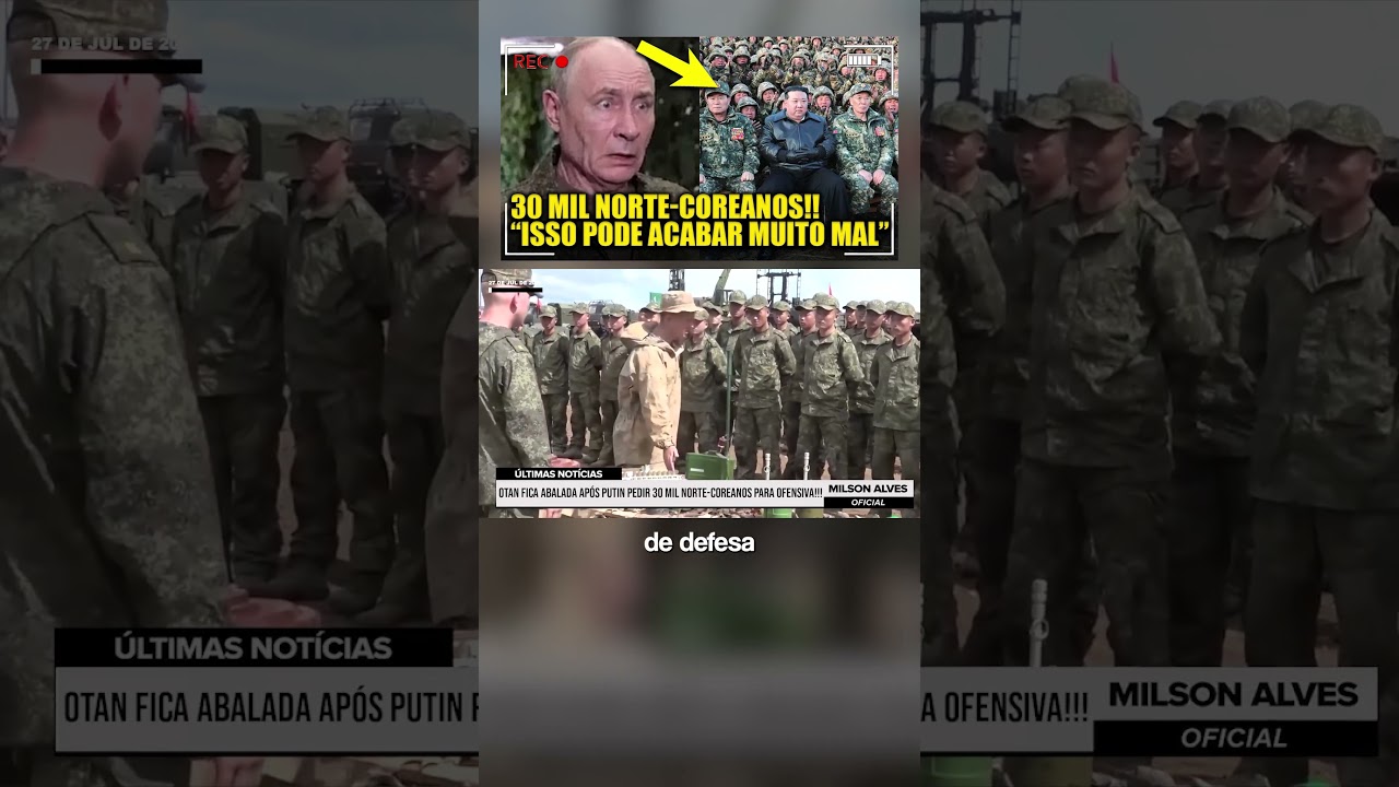 OTAN FICA ABALADA após Putin pedir 30 mil norte coreanos para OFENSIVA!!!