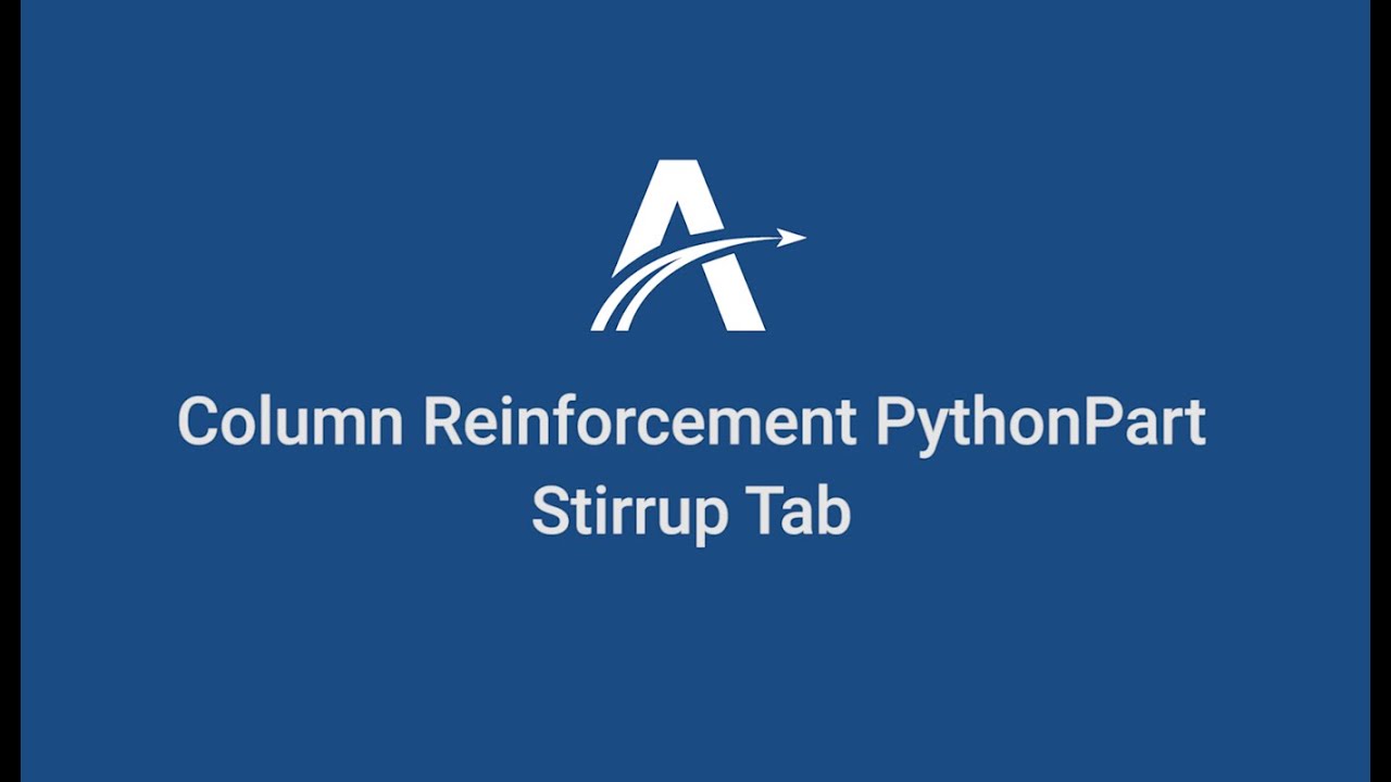 02. Stirrup Tab | Column Reinforcement Python Part in ALLPLAN