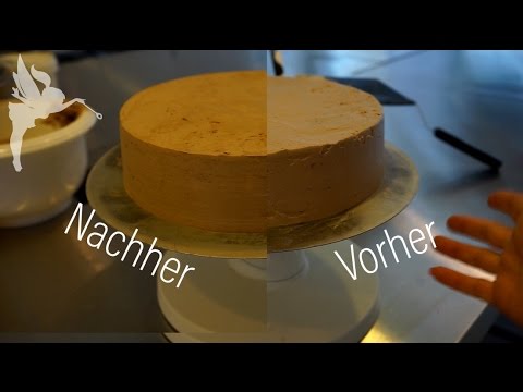 Wie die Kuchenfee Torten scharfkantig einstreicht - Torten einstreichen - Kuchenfee Lisa