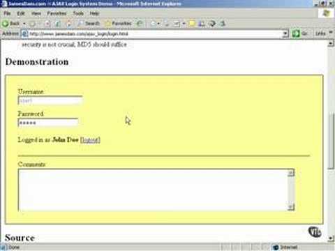 Getting instant login feedback Ajax Tutorial 8