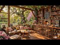 COZY SPRING COFFEE SHOP AMBIENCE 🌸 SMOOTH JAZZ INSTRUMENTAL ..