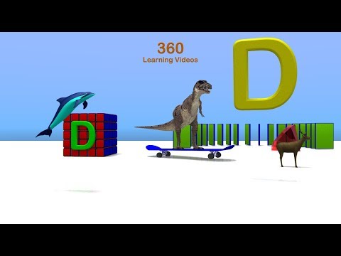 Learn Letter D - 360° 3D Animated VR Kids Video - YouTube