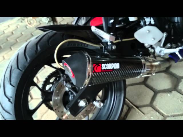 knalpot racing yamaha r25 scorpion serket carbon dengan header gbr racing exhaust sound knalpot racing yamaha r25 scorpion serket carbon dengan header gbr racing exhaust sound