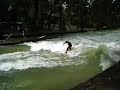 surfing in the isar river  munich germany 