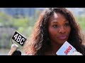 Posing for photographs atop the Kangaroo Point cliffs, Serena Williams says 