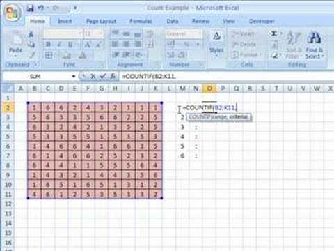 how to use the countif function in excel