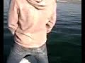 [PEE]TRYING TO PISS OFF THE FRONT OF THE BOAT, PEE