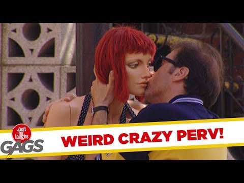 Pervert making out with doll