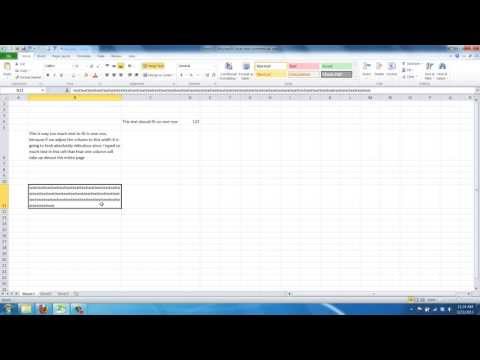 how to fit text in excel