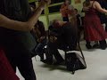 eric theze (bandoneon) and wouter vandenabeele (violin) playing for the dancers at damada festival, france 8.5.08.