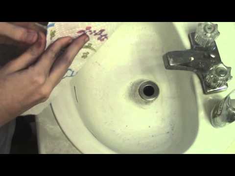 how to remove hair dye from sink counter