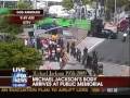 Michael Jackson's Golden Casket Arrives At Staples Center