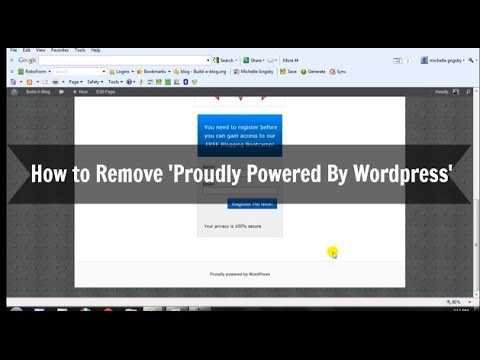 how to remove proudly powered by wordpress